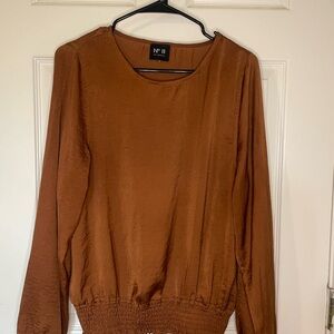 Women's Brown long sleeve blouse